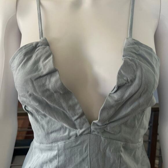 Washed Cotton Jumpsuit in Light Denim - Picture 11 of 16